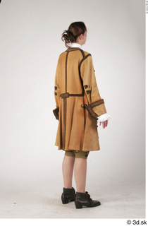  Photos Woman in Historical Suit 1 18th century Brown suit Historical Clothing a poses whole body 0006.jpg